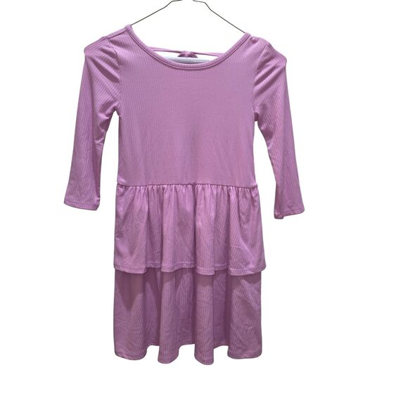 Girls Lilac Tiered Dress Size 6X NWT by Epic Threads – Long Sleeve Ribbed Knit - Picture 1 of 7